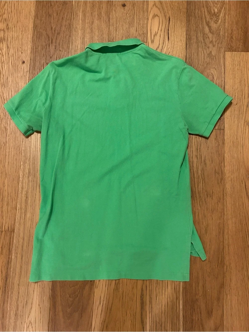 Ralph Lauren Bright Green Short Sleeve Polo with Pink Logo